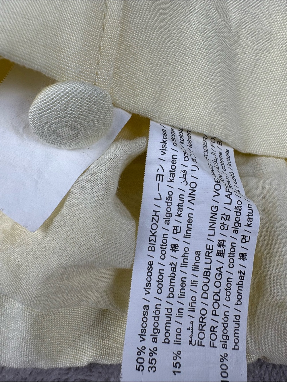 Zara Women’s Linen Blend 2 Piece Set XS Cream Crop Top Mini Skirt Co Ord - Picture 9 of 9